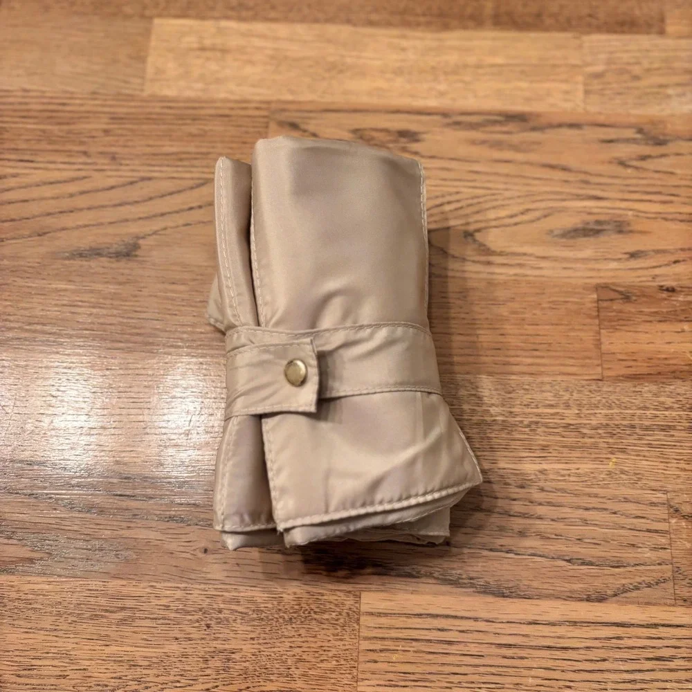 Portable Quilted Padded Travel Changing Pad‎ Mat Foldable Beige Tan Snap Closure